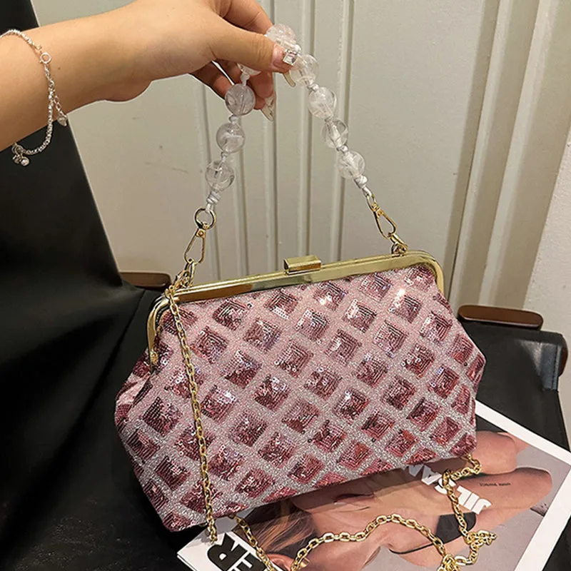 Casual Bags(6 Exclusive offerings Colors) Patchwork Chains Sequins 7月24日 support Daily