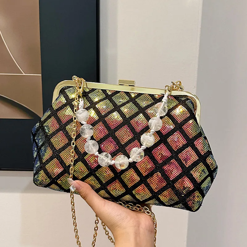 Casual Bags(6 Exclusive offerings Colors) Patchwork Chains Sequins 7月24日 support Daily