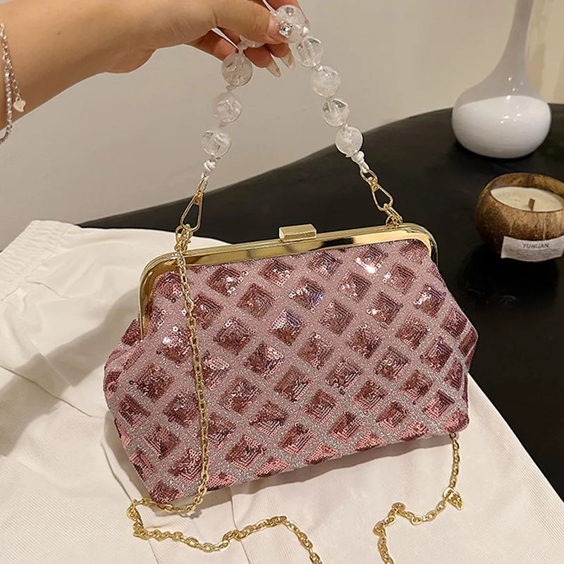 Casual Bags(6 Exclusive offerings Colors) Patchwork Chains Sequins 7月24日 support Daily