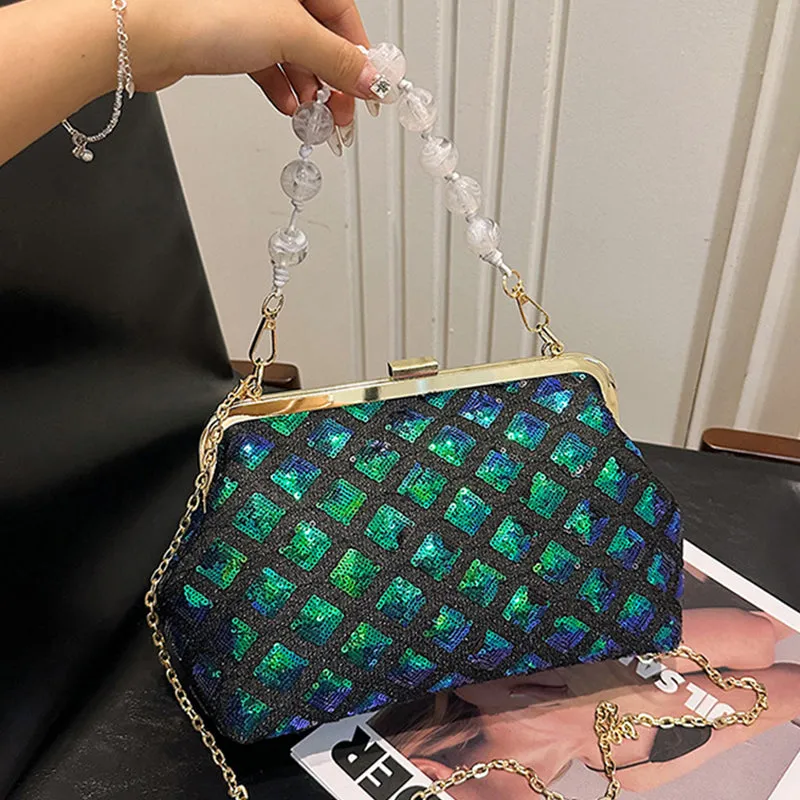 Casual Bags(6 Exclusive offerings Colors) Patchwork Chains Sequins 7月24日 support Daily