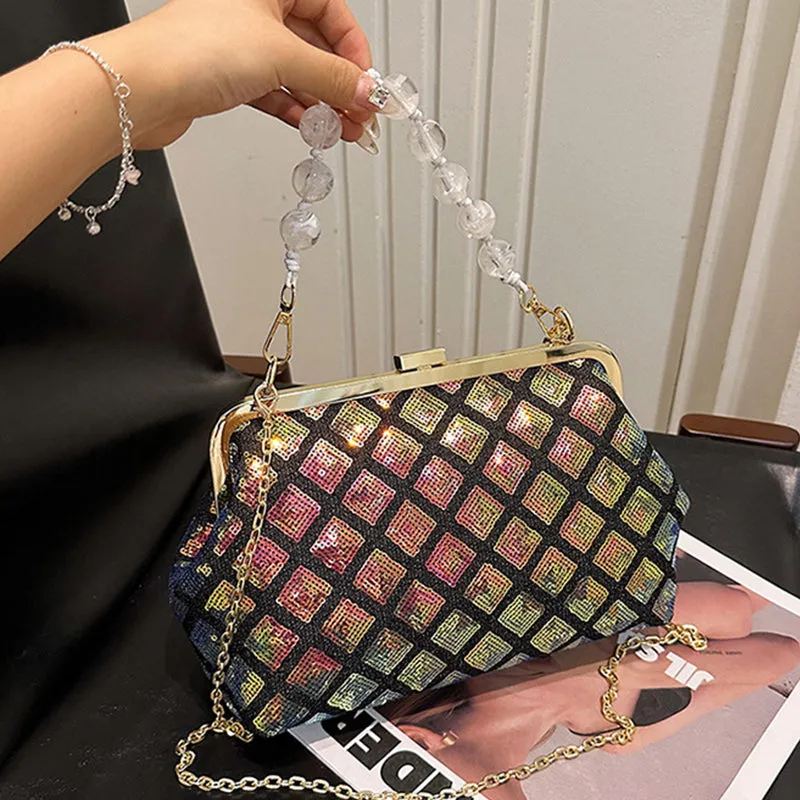 Casual Bags(6 Exclusive offerings Colors) Patchwork Chains Sequins 7月24日 support Daily