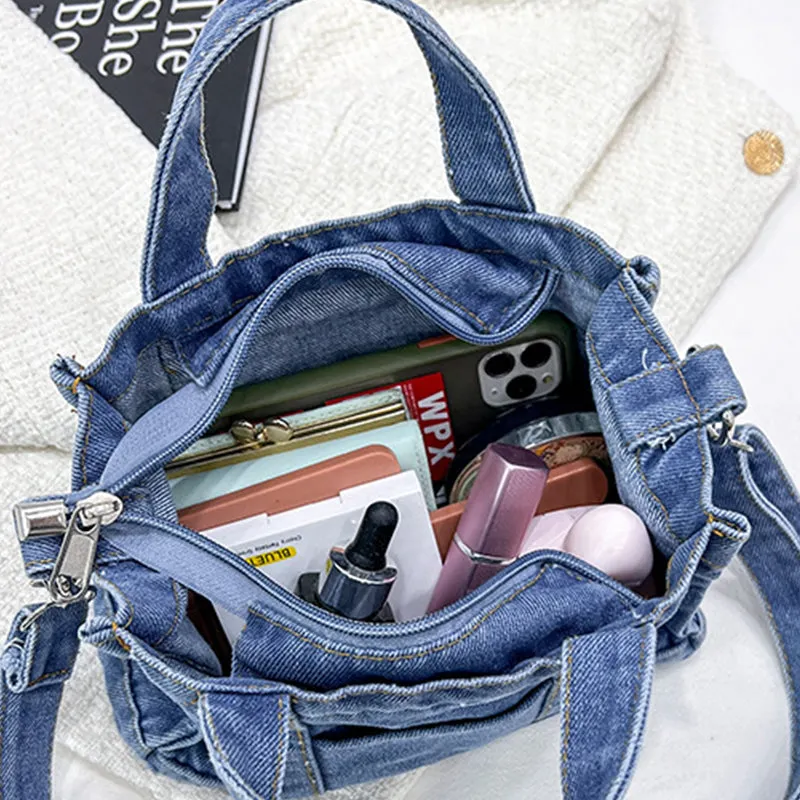 Casual Solid Patchwork Zipper Bags