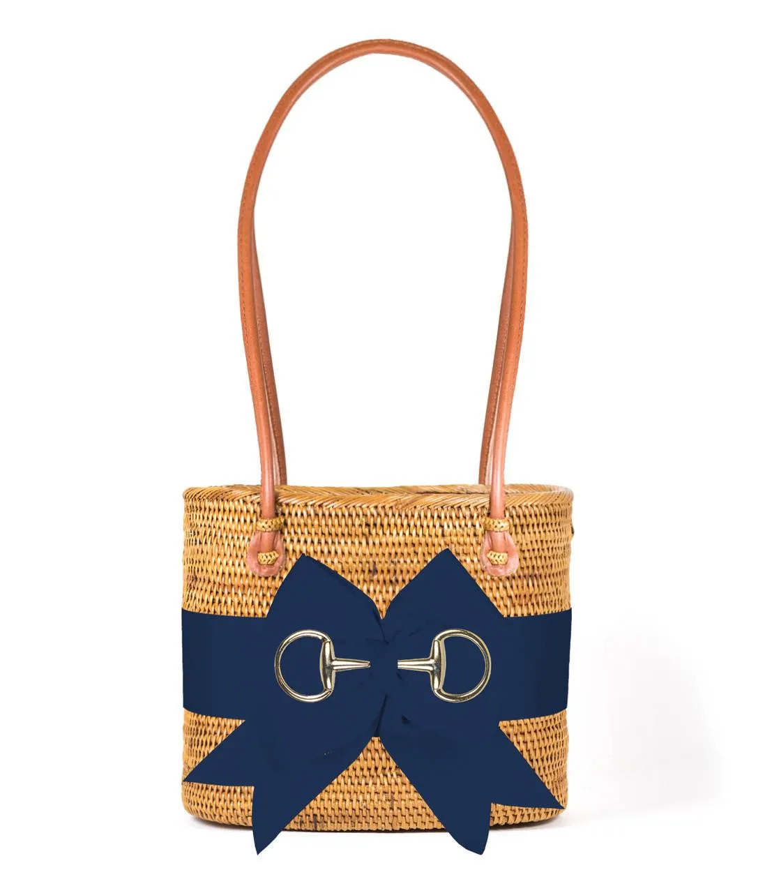Charlotte - Medium - Navy Snaffle - Fluffy Bow