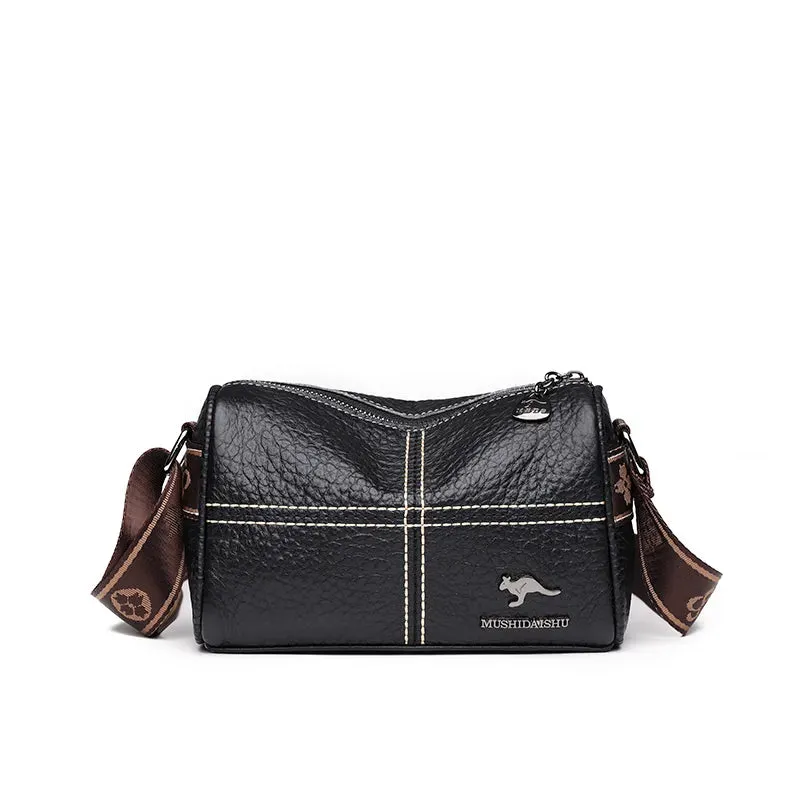 Chic Contrast Luxury Leather Crossbody Bag