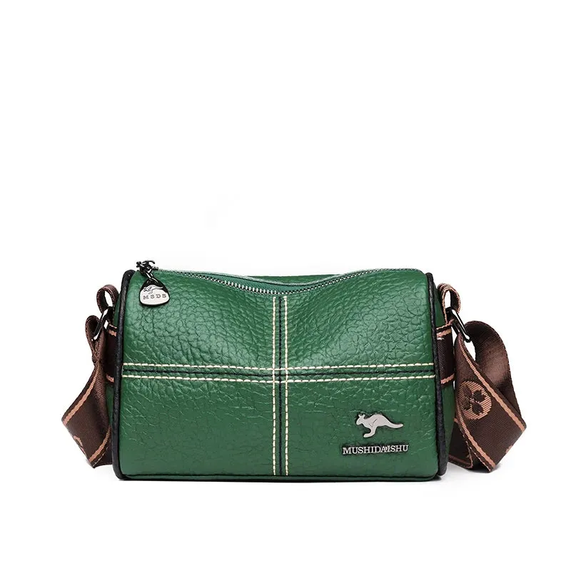 Chic Contrast Luxury Leather Crossbody Bag