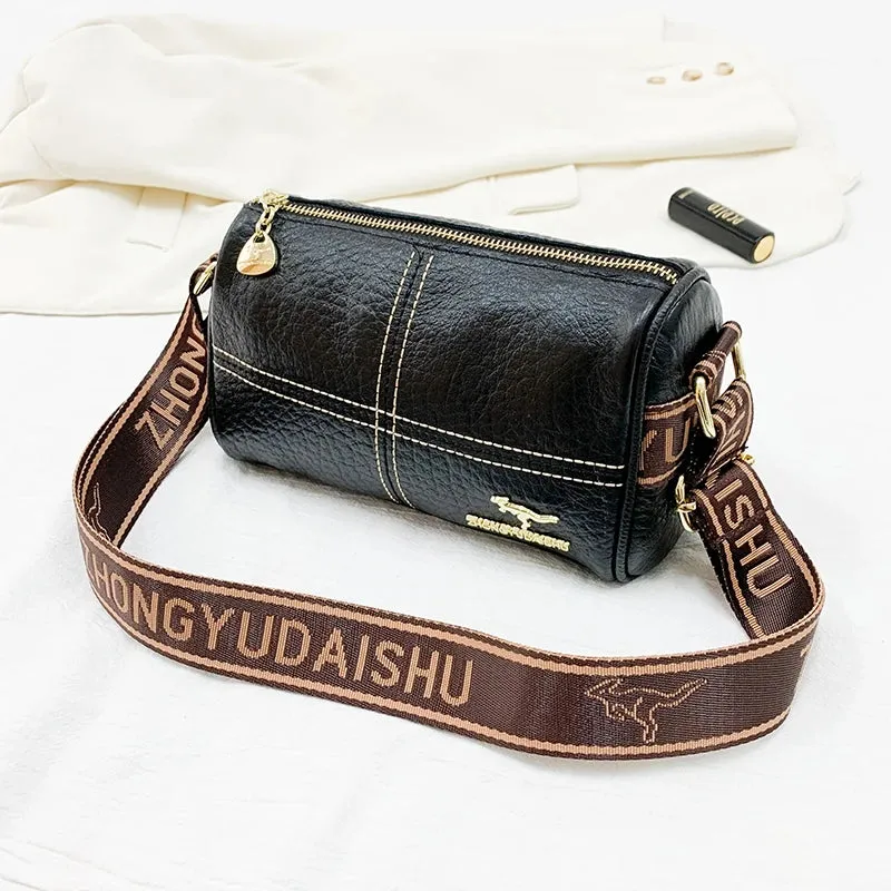 Chic Contrast Luxury Leather Crossbody Bag