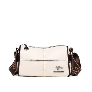 Chic Contrast Luxury Leather Crossbody Bag