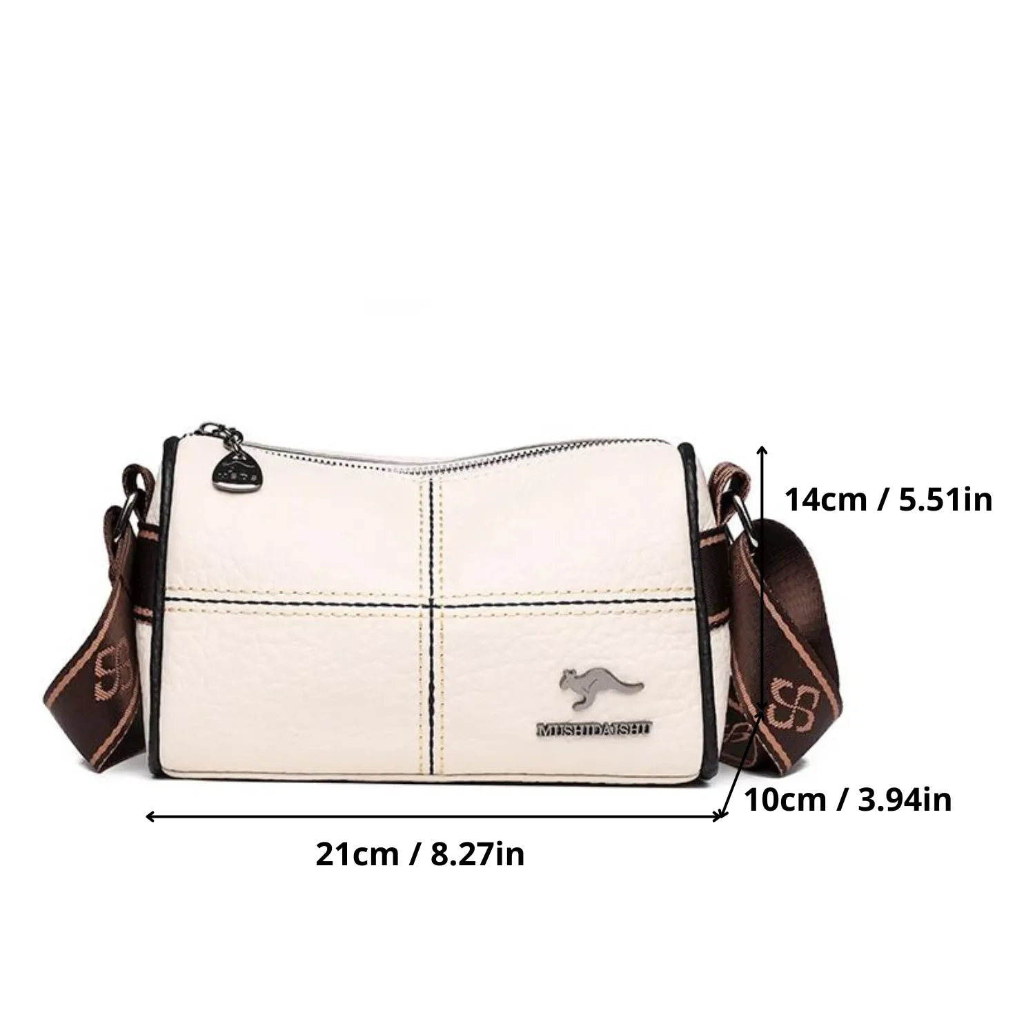 Chic Contrast Luxury Leather Crossbody Bag