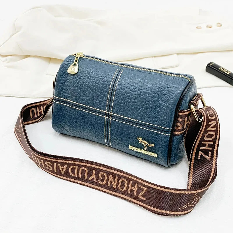 Chic Contrast Luxury Leather Crossbody Bag