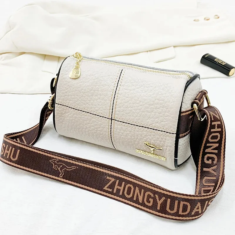 Chic Contrast Luxury Leather Crossbody Bag
