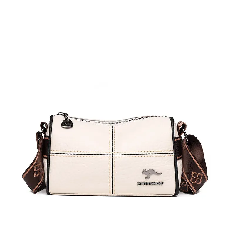 Chic Contrast Luxury Leather Crossbody Bag