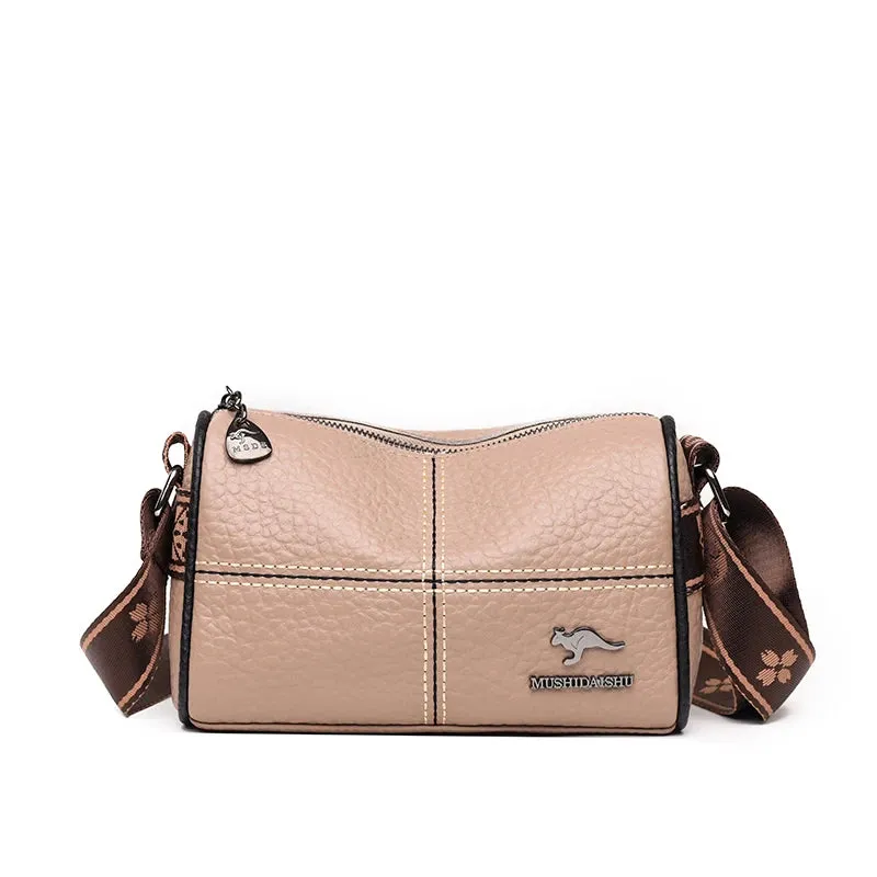 Chic Contrast Luxury Leather Crossbody Bag