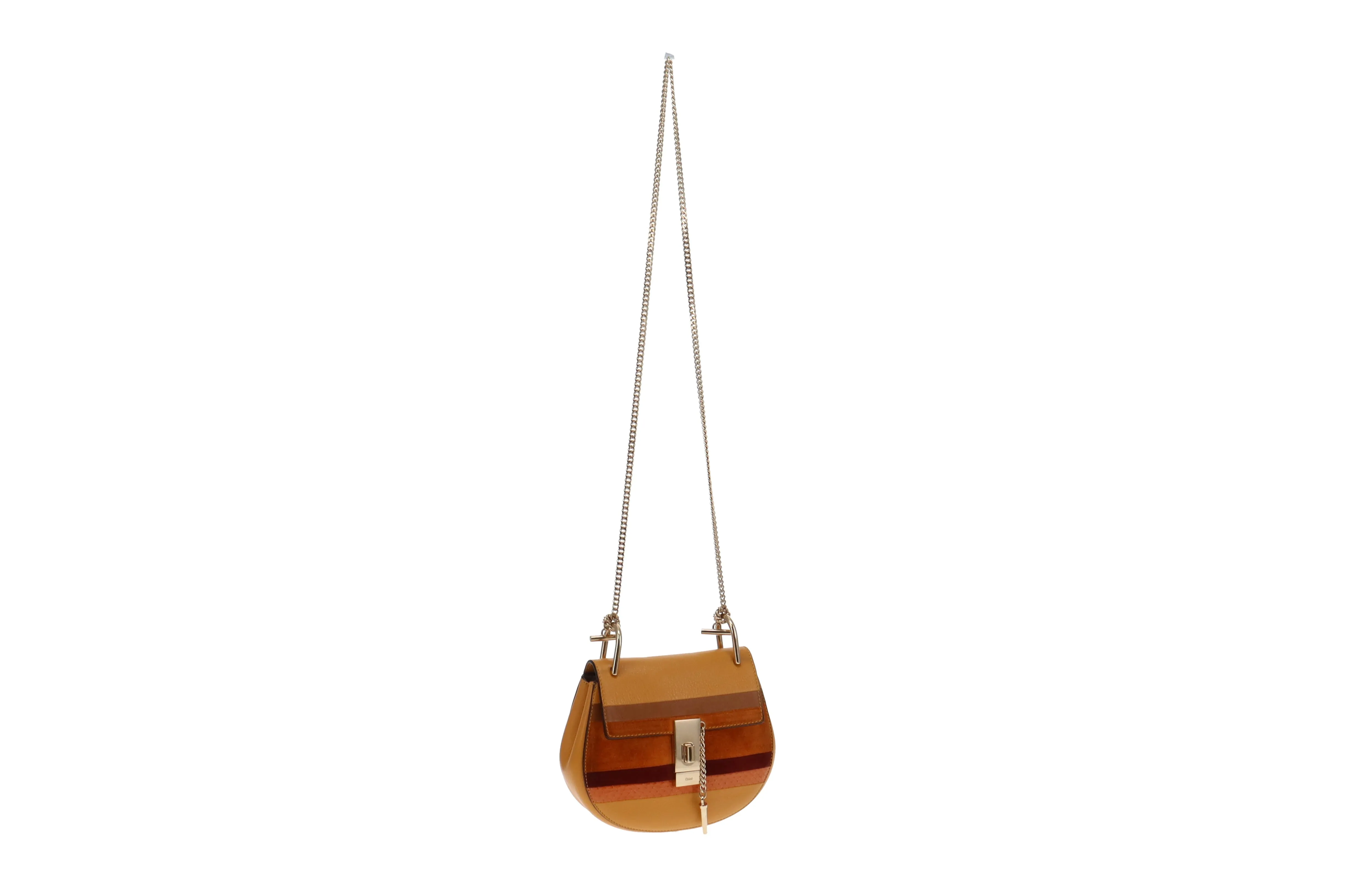 Chloe Patchwork Leather Drew Crossbody Bag