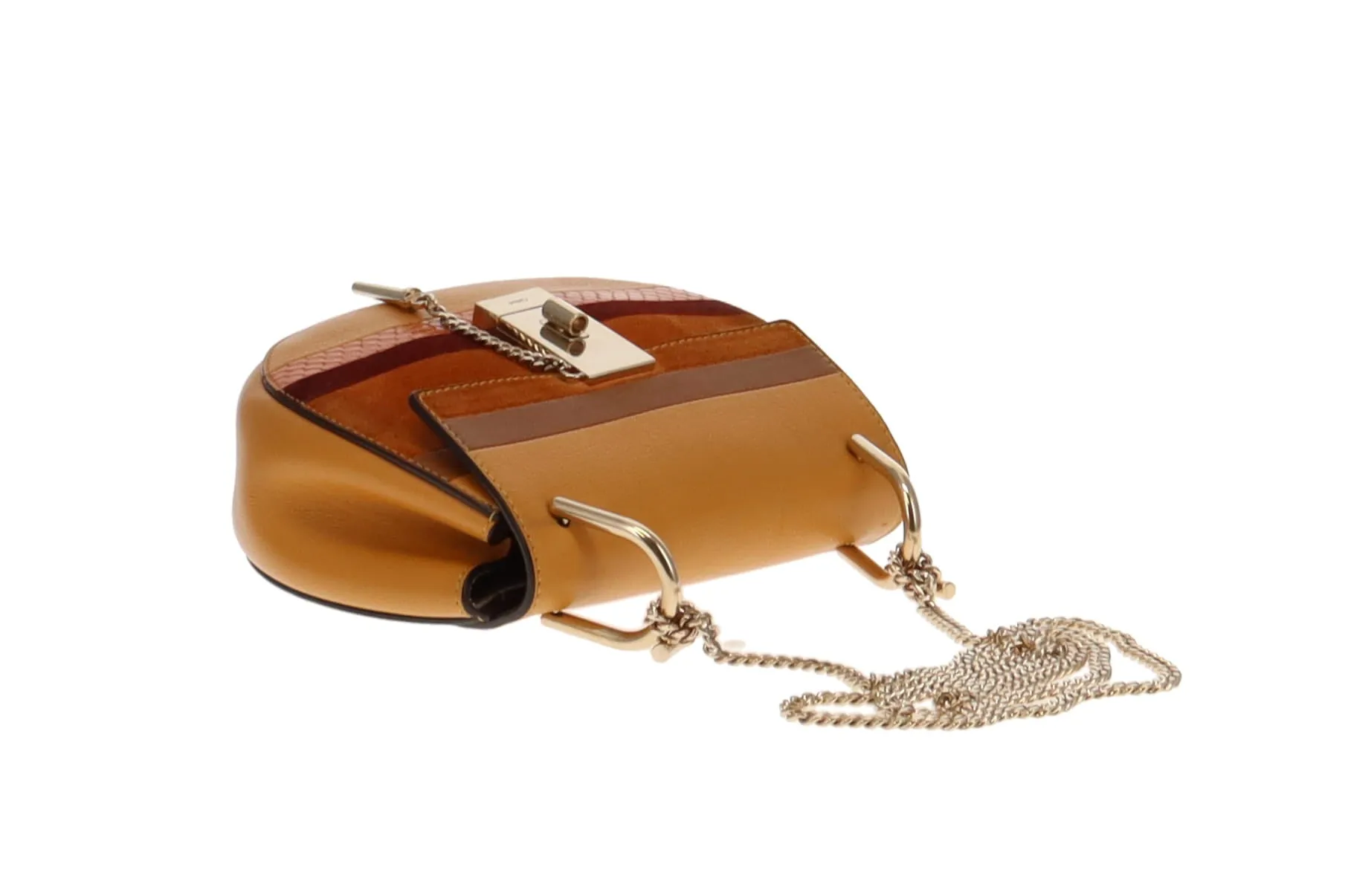 Chloe Patchwork Leather Drew Crossbody Bag