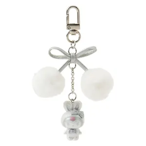 [Clearance]#[Sanrio] -Fuwa Fuwa Snow Rabbit Design Series- Keychain - Kuromi [DEC 2024] Sanrio Original Japan