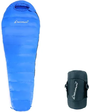 Clostnature Down Backpacking Sleeping Bag - 20D 550 Fill Power Ultralight Winter Down Mummy Sleeping Bag for Camping, Lightweight Cold Weather Compact Camping Gear for Kids, Adult, Girls, Boys