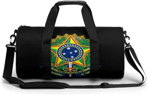 Coat of Arms of Brazil Novelty Large Duffel Bag Lightweight Gym Bag Travel Tote Bags