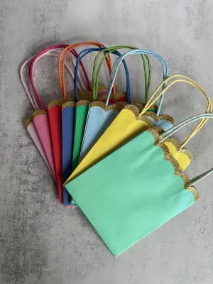 Colourful Scallop Edge Party Bags