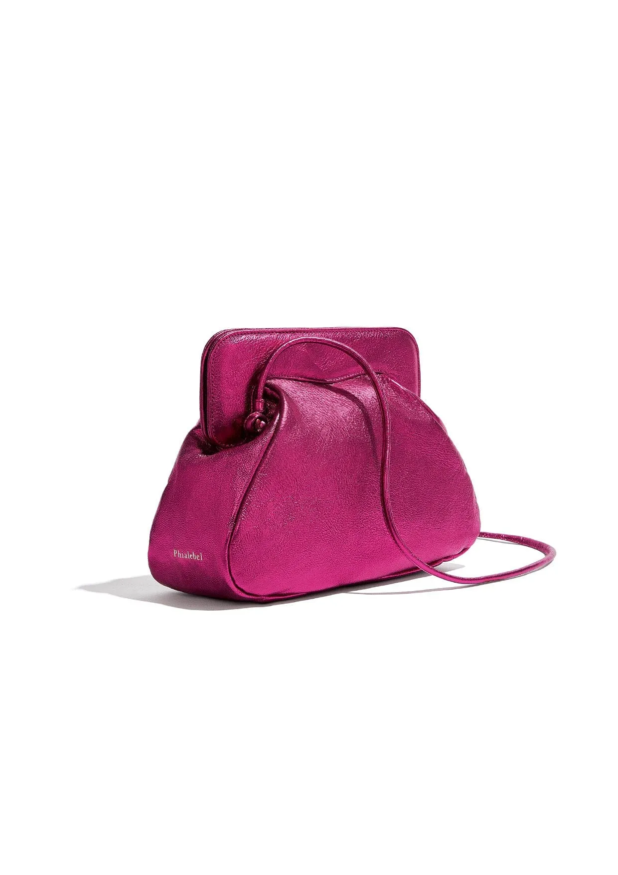 Constanza Metallic Leather Clutch Bag