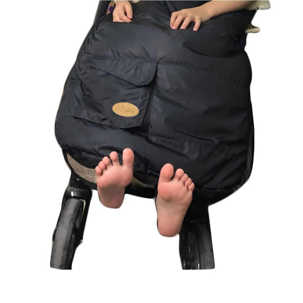 CozyMEe Australian Sheepskin Footmuff, Waterproof Stroller Lambskin Bunting Bags Universal Fits All Joggers Pushchairs, Can Be Used as Stroller Liner, 6-42M,Grey