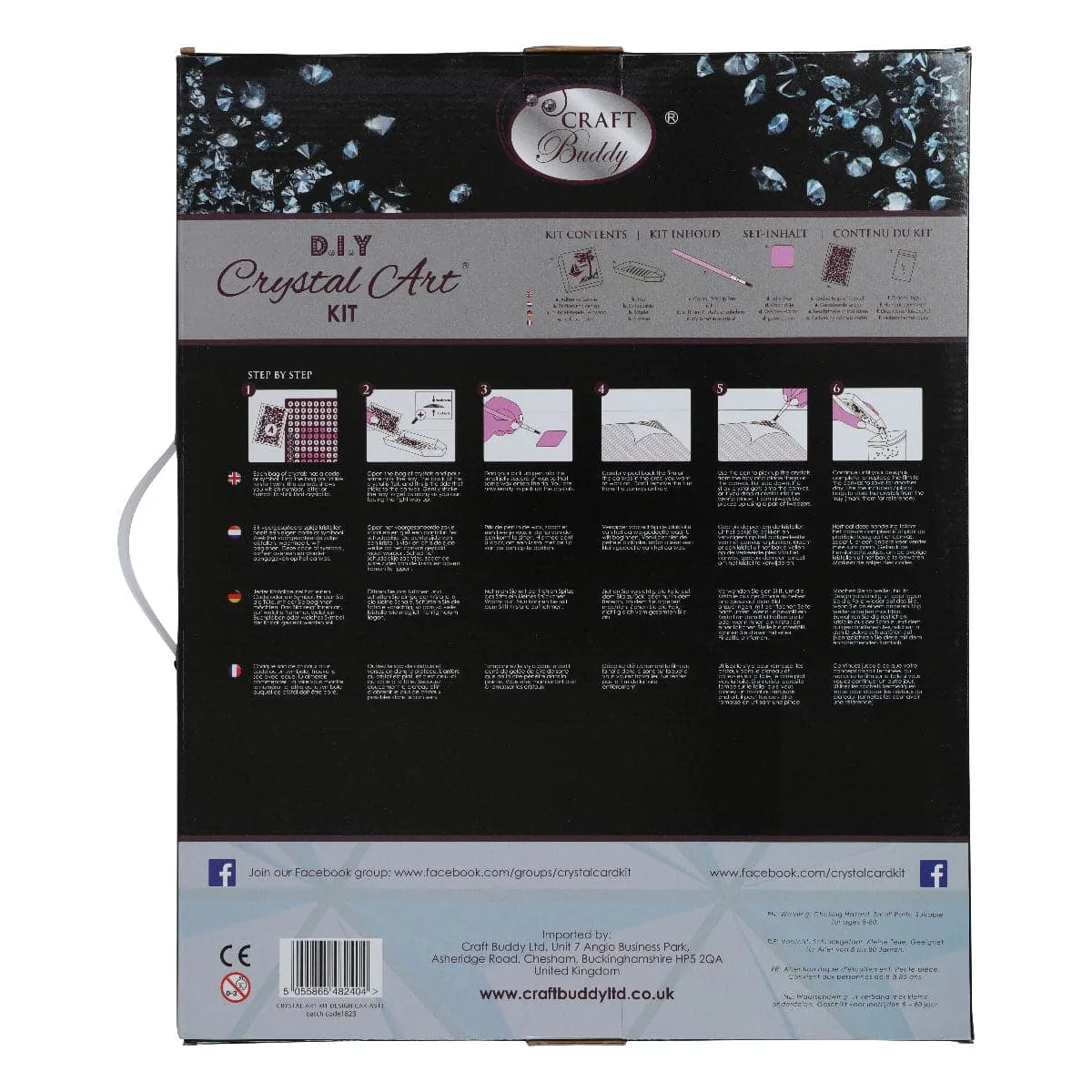 Craft Buddy Crystal Art Kit Midnight Messenger 40X50cm