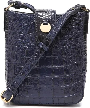 Crocodile Embossed Small Crossbody Bag Fashionable Magnetic Buckle Decoration Shoulder Women's Luxury Wallet