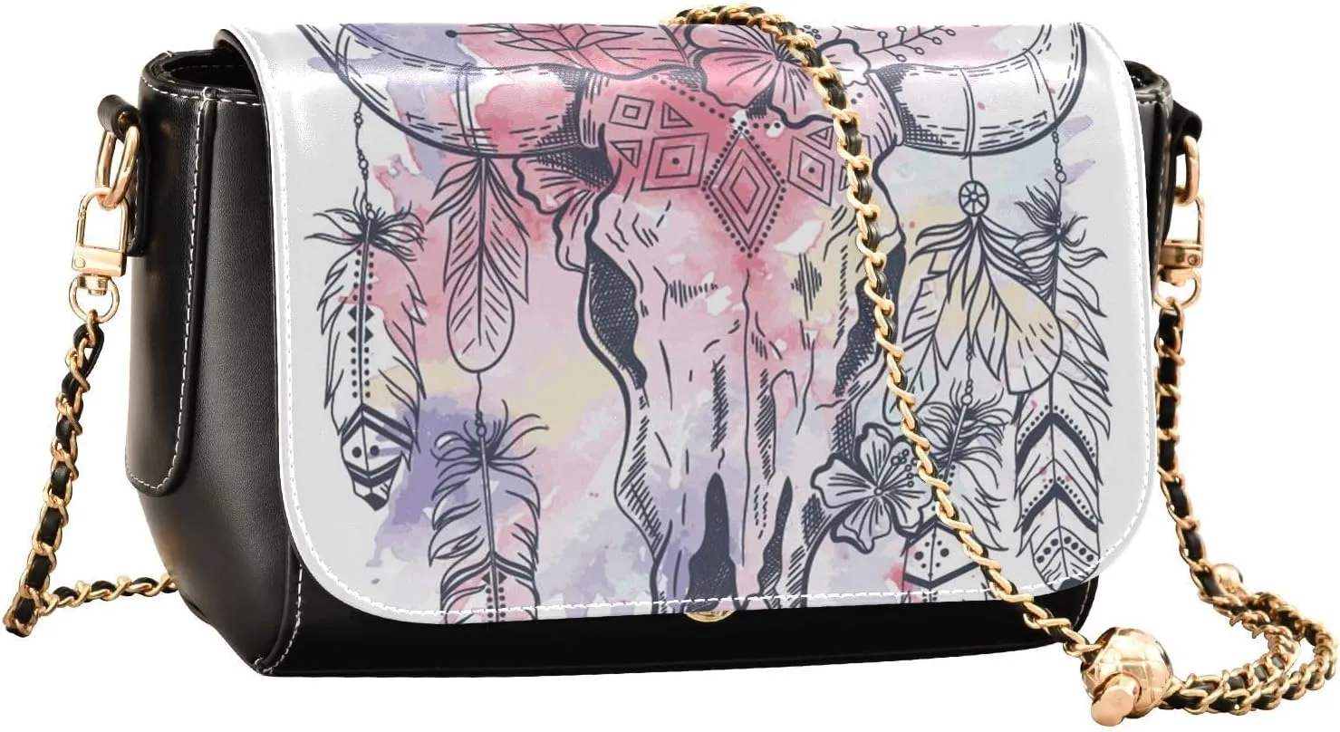 Crossbody Bags for Women Trendy Women's Black Shoulder Bag Small PU Leather Flap Cross Body Bag Handbags