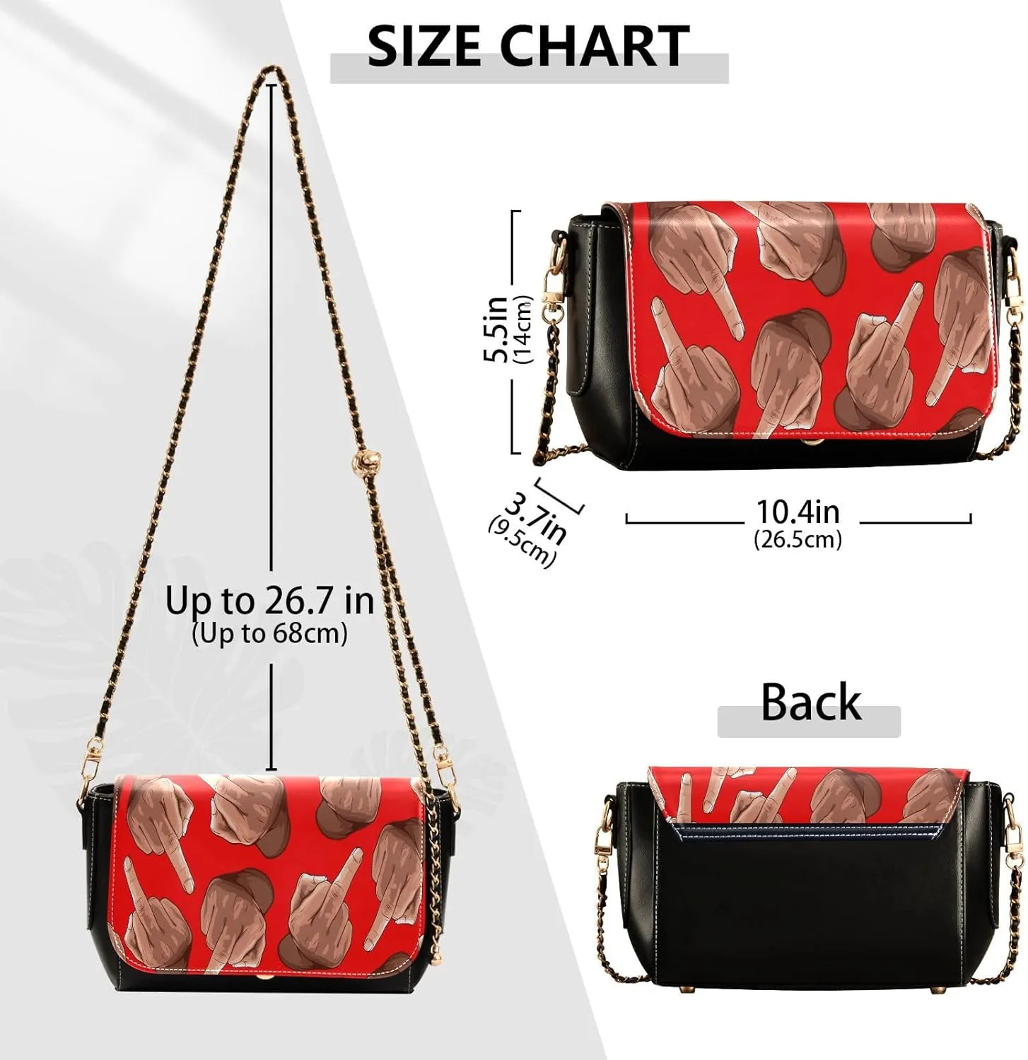 Crossbody Bags for Women Trendy Women's Black Shoulder Bag Small PU Leather Flap Cross Body Bag Handbags