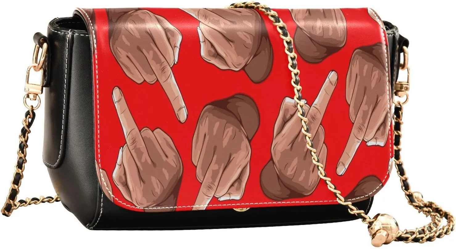 Crossbody Bags for Women Trendy Women's Black Shoulder Bag Small PU Leather Flap Cross Body Bag Handbags