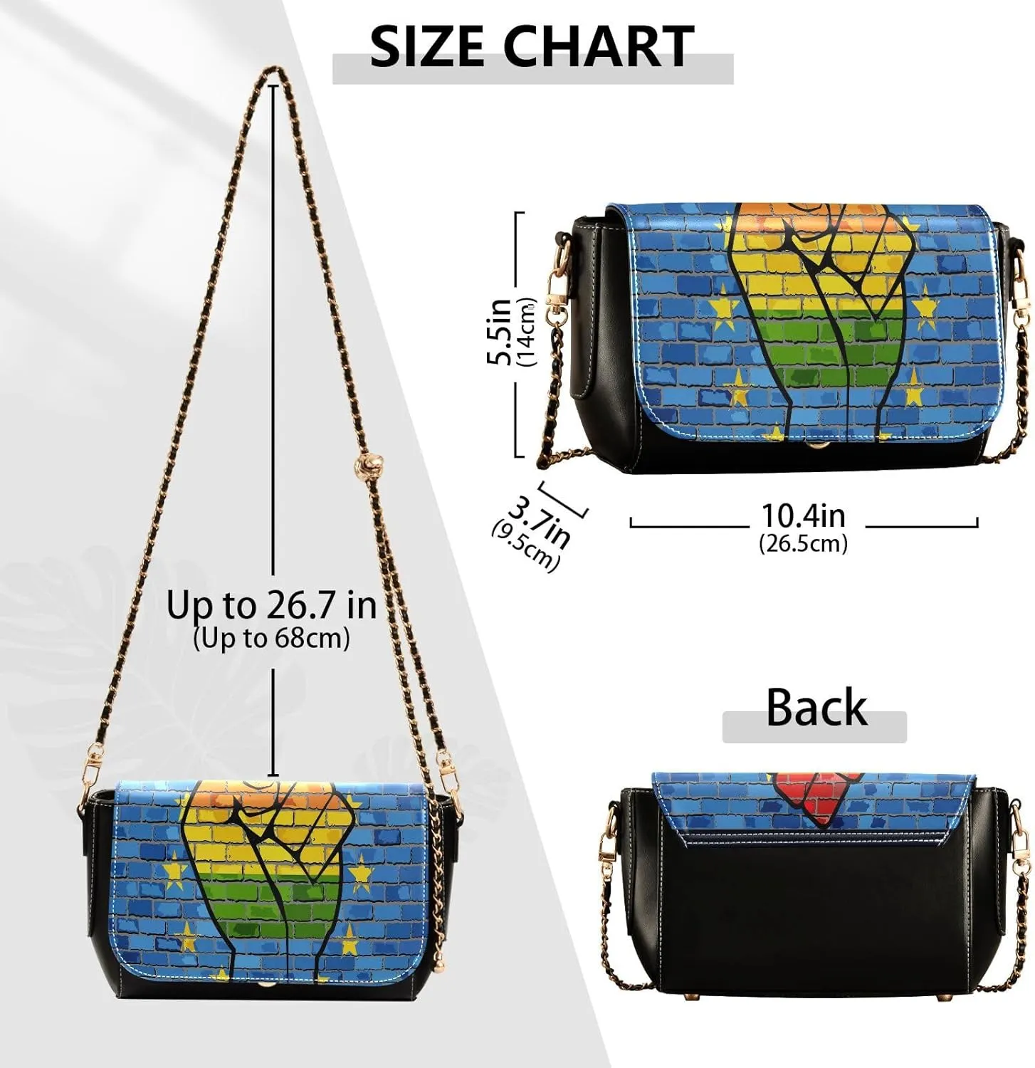 Crossbody Bags for Women Trendy Women's Black Shoulder Bag Small PU Leather Flap Cross Body Bag Handbags
