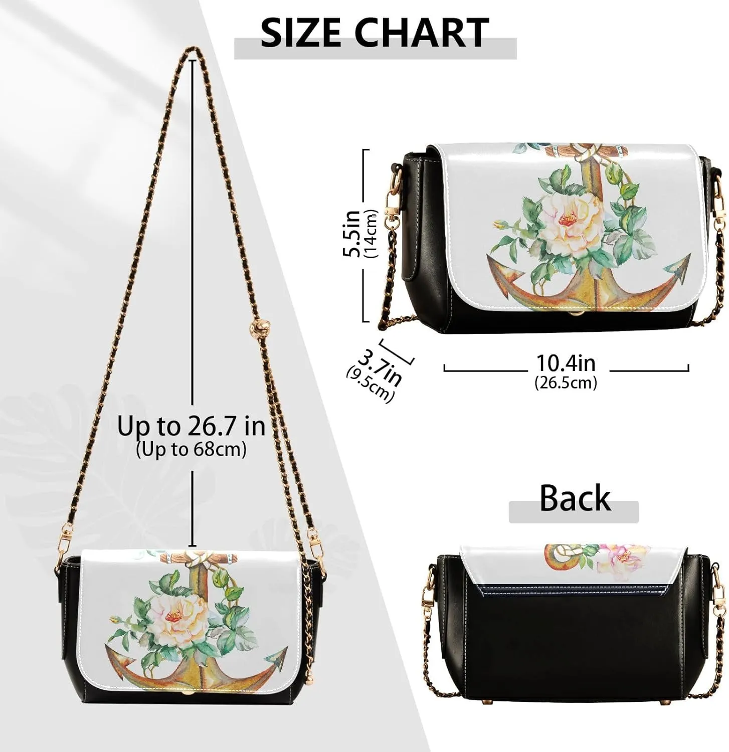 Crossbody Bags for Women Trendy Women's Black Shoulder Bag Small PU Leather Flap Cross Body Bag Handbags