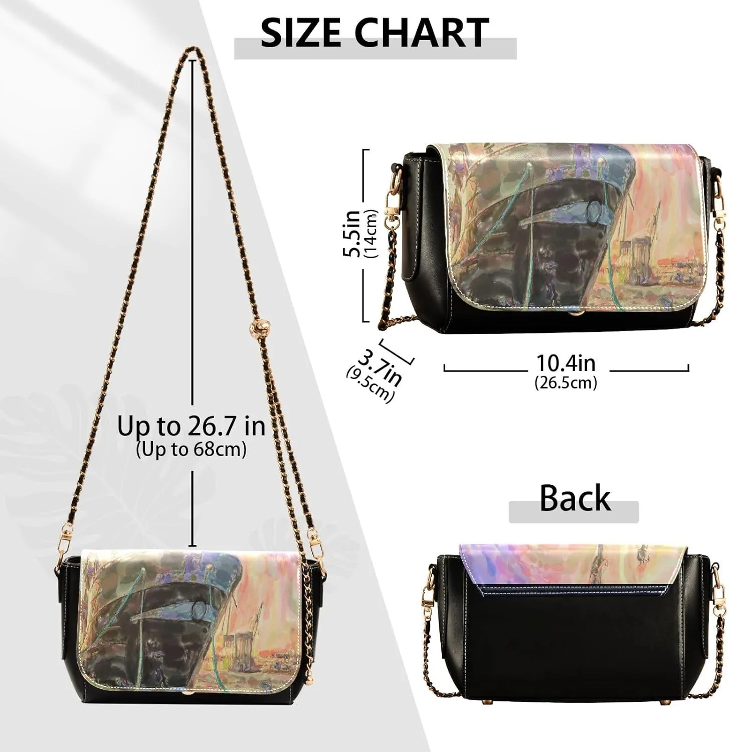 Crossbody Bags for Women Trendy Women's Black Shoulder Bag Small PU Leather Flap Cross Body Bag Handbags