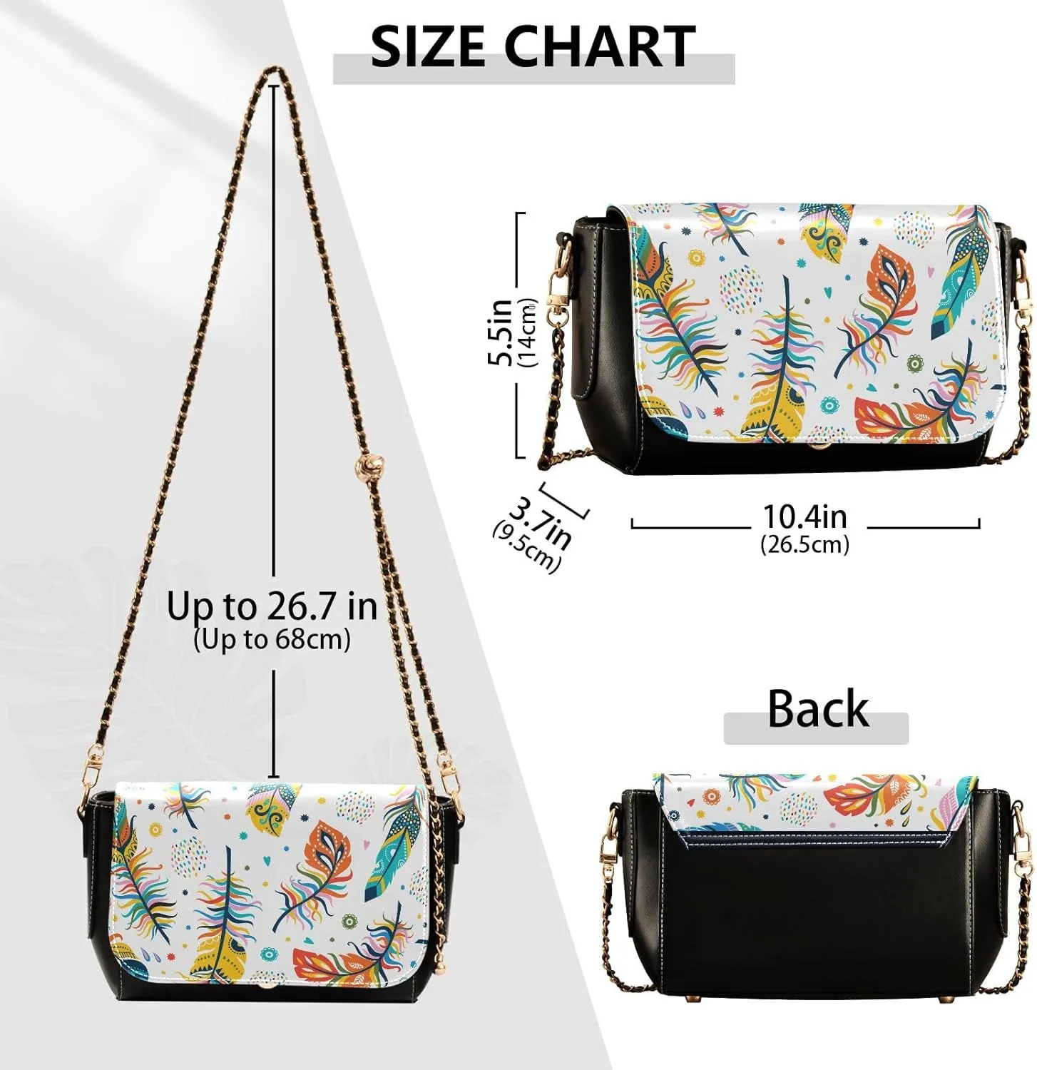 Crossbody Bags for Women Trendy Women's Black Shoulder Bag Small PU Leather Flap Cross Body Bag Handbags