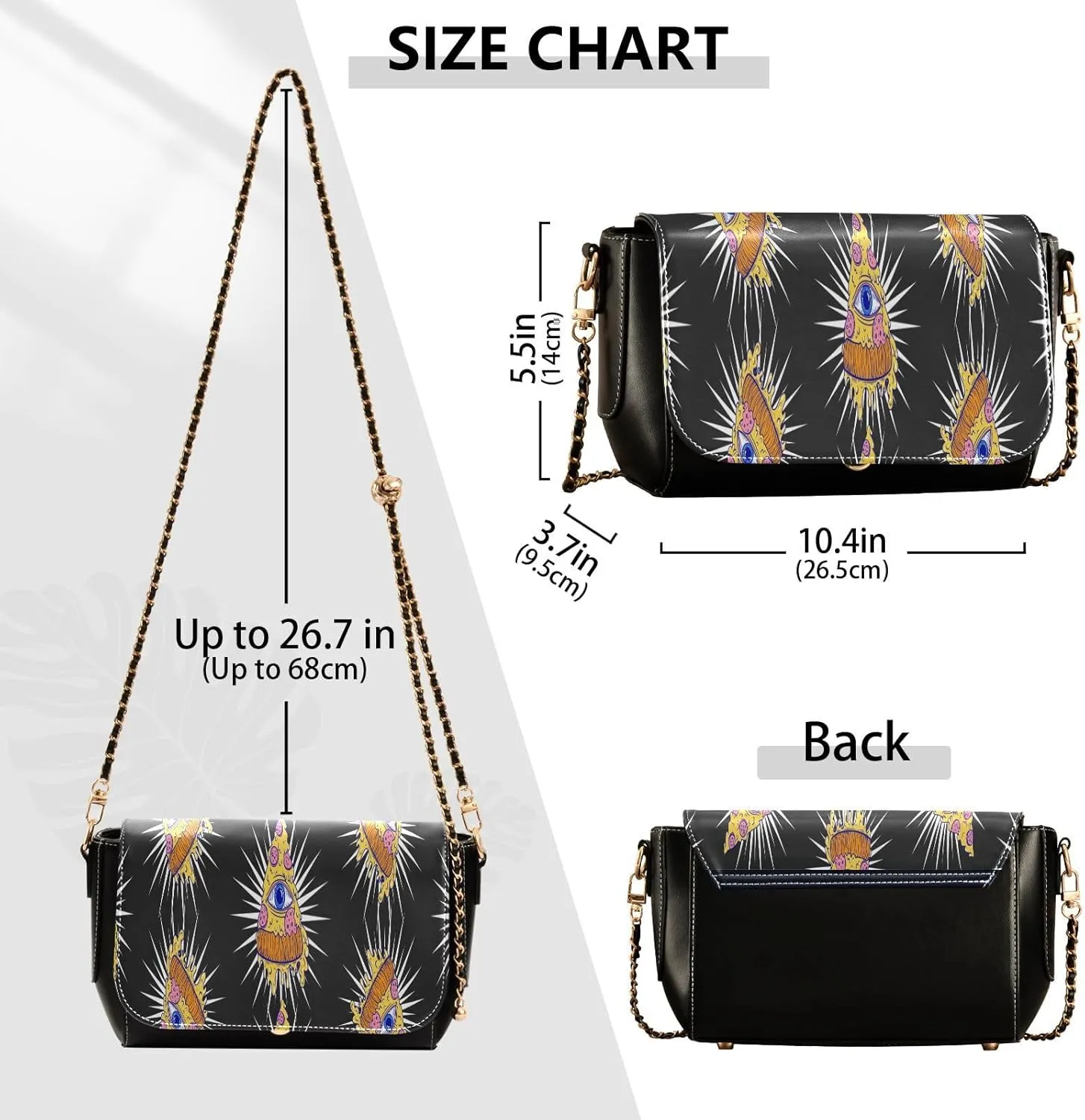 Crossbody Bags for Women Trendy Women's Black Shoulder Bag Small PU Leather Flap Cross Body Bag Handbags