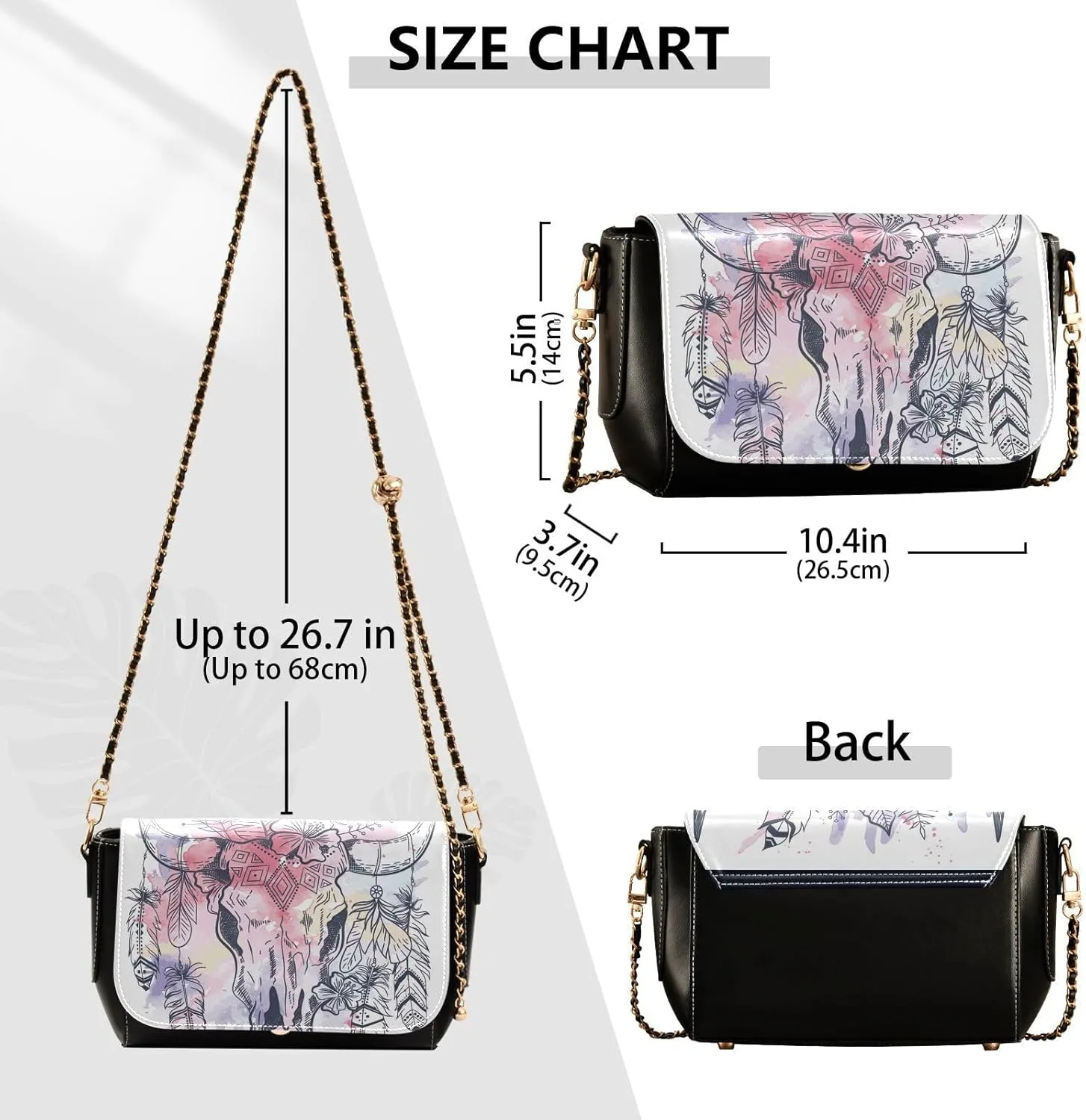 Crossbody Bags for Women Trendy Women's Black Shoulder Bag Small PU Leather Flap Cross Body Bag Handbags