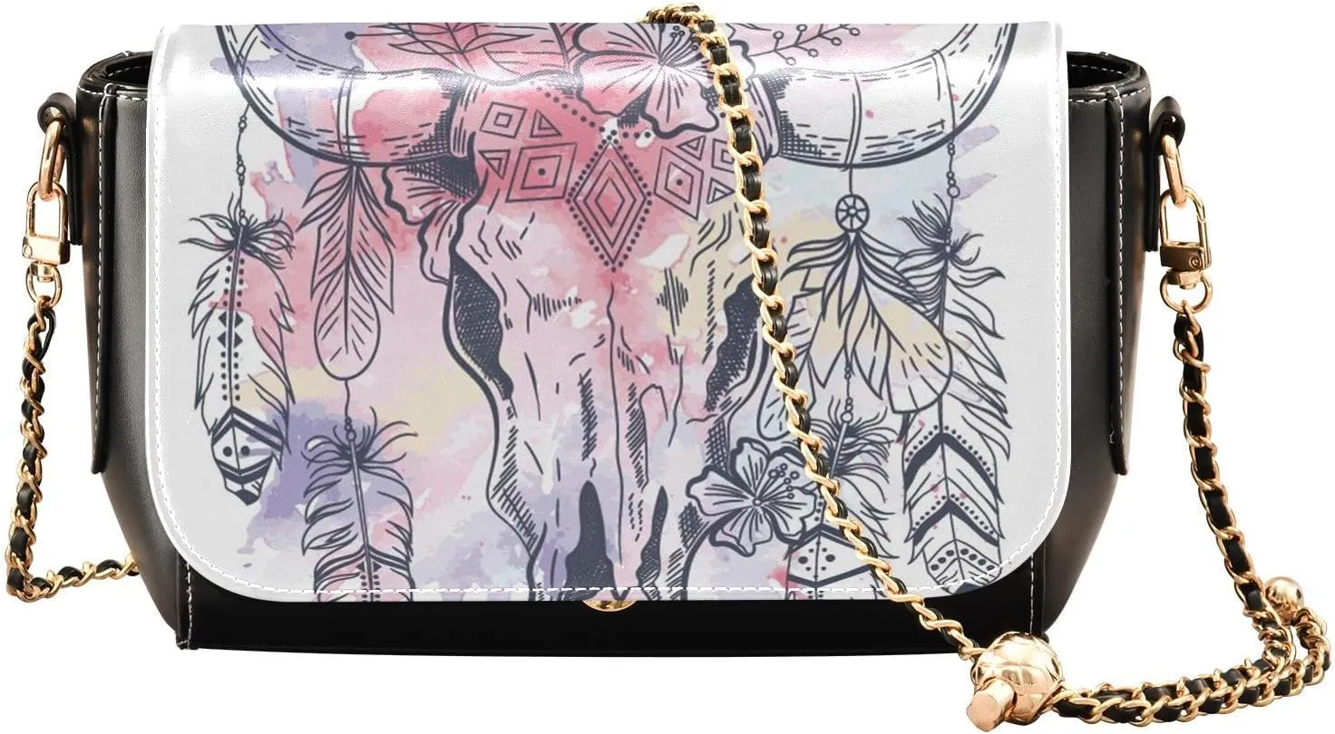 Crossbody Bags for Women Trendy Women's Black Shoulder Bag Small PU Leather Flap Cross Body Bag Handbags