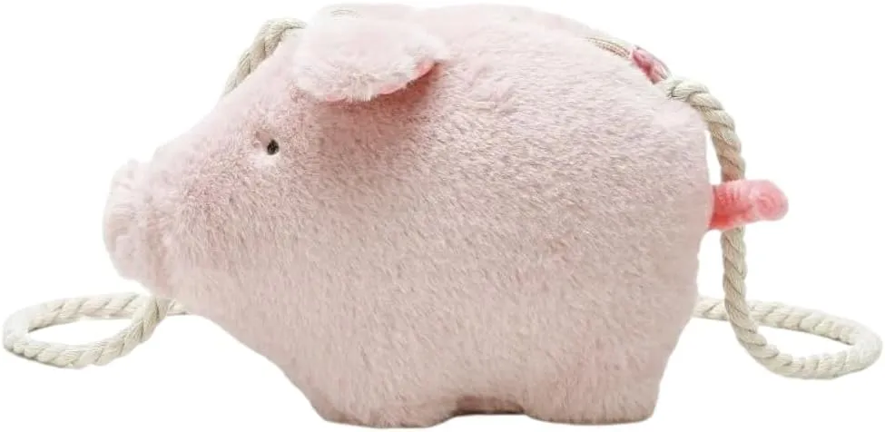 Cute Kawaii Plush Fluffy Pig Off Shoulder Aesthetic Crossbody Bag for Women Girls