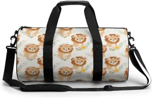 Cute Lion Little Novelty Large Duffel Bag Lightweight Gym Bag Travel Tote Bags