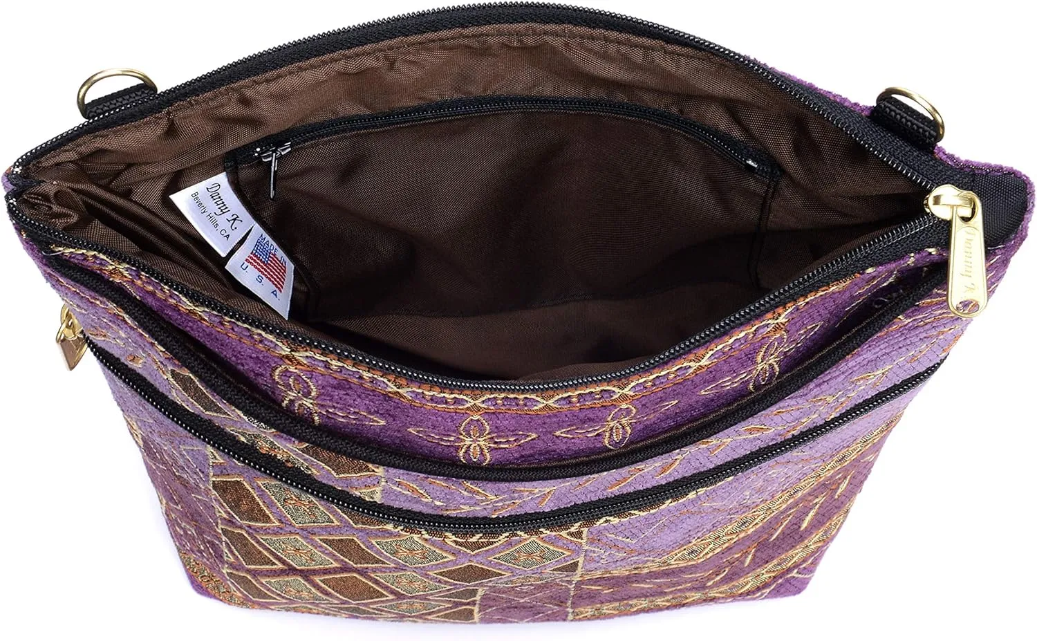 Danny K. Women's Tapestry Bag Crossbody Handbag, Maggie Purse Handmade in the USA
