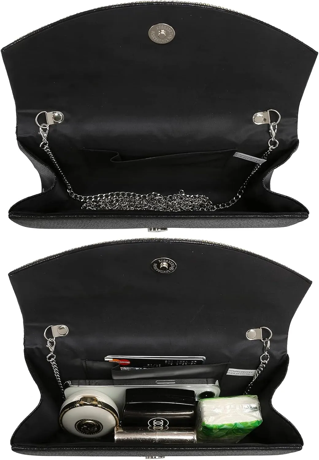 Dasein Womens Clutch Purses Rhinestone Evening Bags Formal Wedding Party Purse Prom Handbags