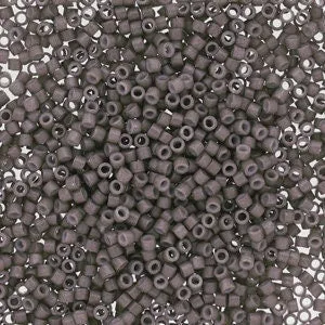 DB 2367, Duracoat Opaque Rhino Gray Dyed - Miyuki Delica Beads - Size 11 - 5 grams - Japanese Cylinder Glass Seed Beads - Wholesale & Retail