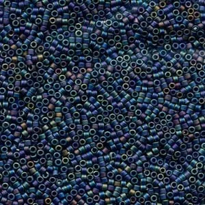 DB 871, Matte Opaque Blueberry AB - Miyuki Delica Beads - Size 11 - 5 grams - Japanese Cylinder Seed Beads - Retail & Wholesale - Rainbow