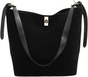 Delicate Bucket Bag for Women and Girls Shoulder Purse Crossbody Handbag with Adjustable Strap Winter Underarm Bags