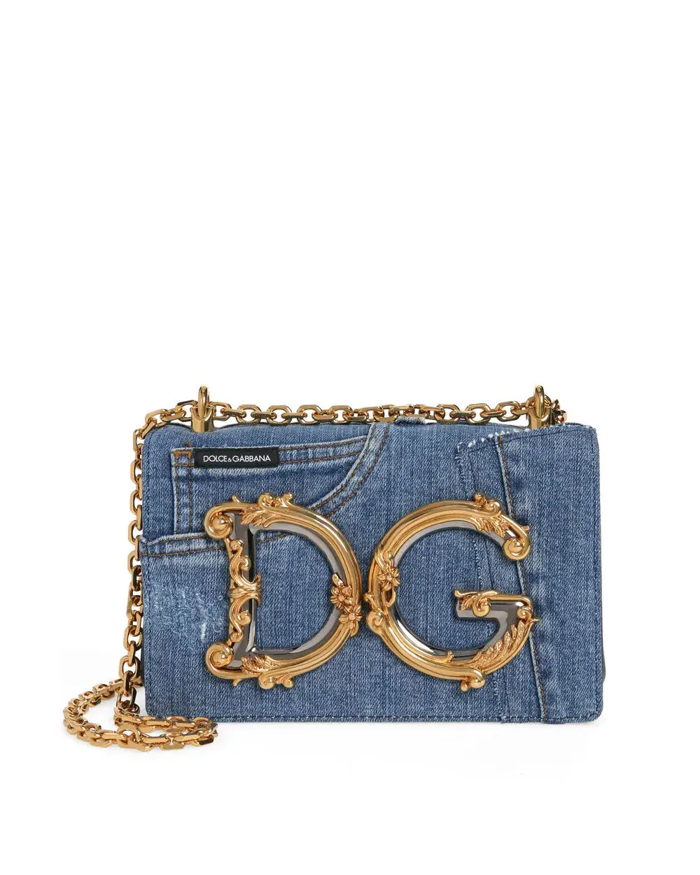 DG Girls Patchwork Denim Crossbody Bag