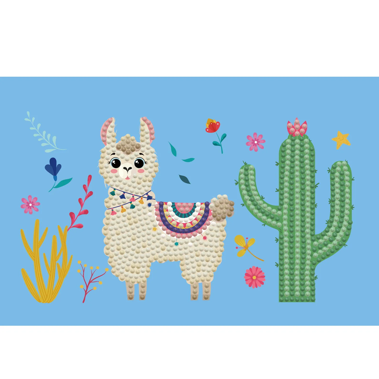 Diamond Dotz Llama Party Zipper Pouch - 5.51 x 8.46 in