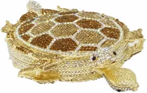 DJBM Chic Turtle Rhinestone Clutch Sparkle Women Crystal Evening Bags for Wedding Party Animal Diamond Minaudiere Handbag