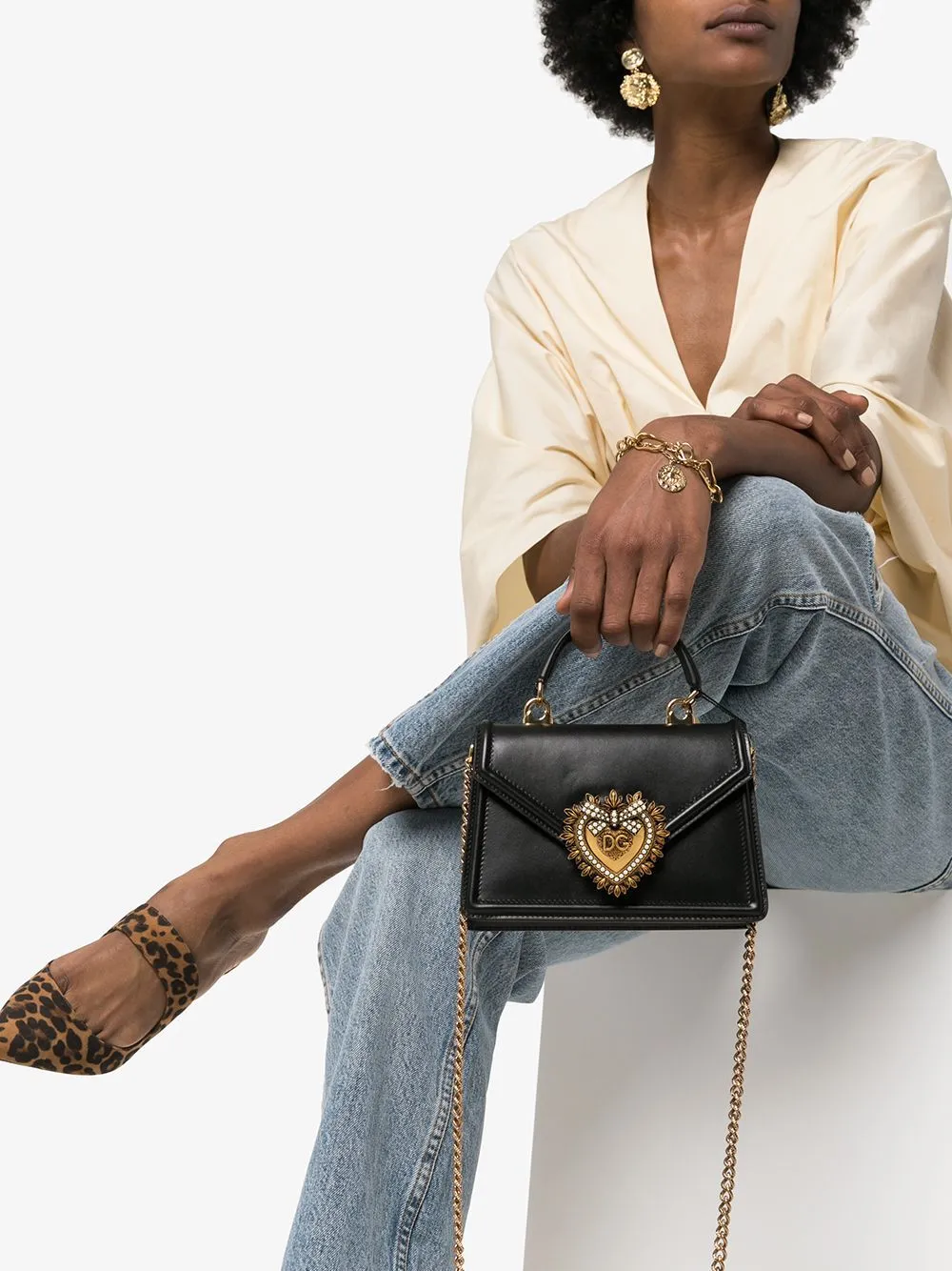 Dolce & Gabbana Devotion Small Leather Handbag