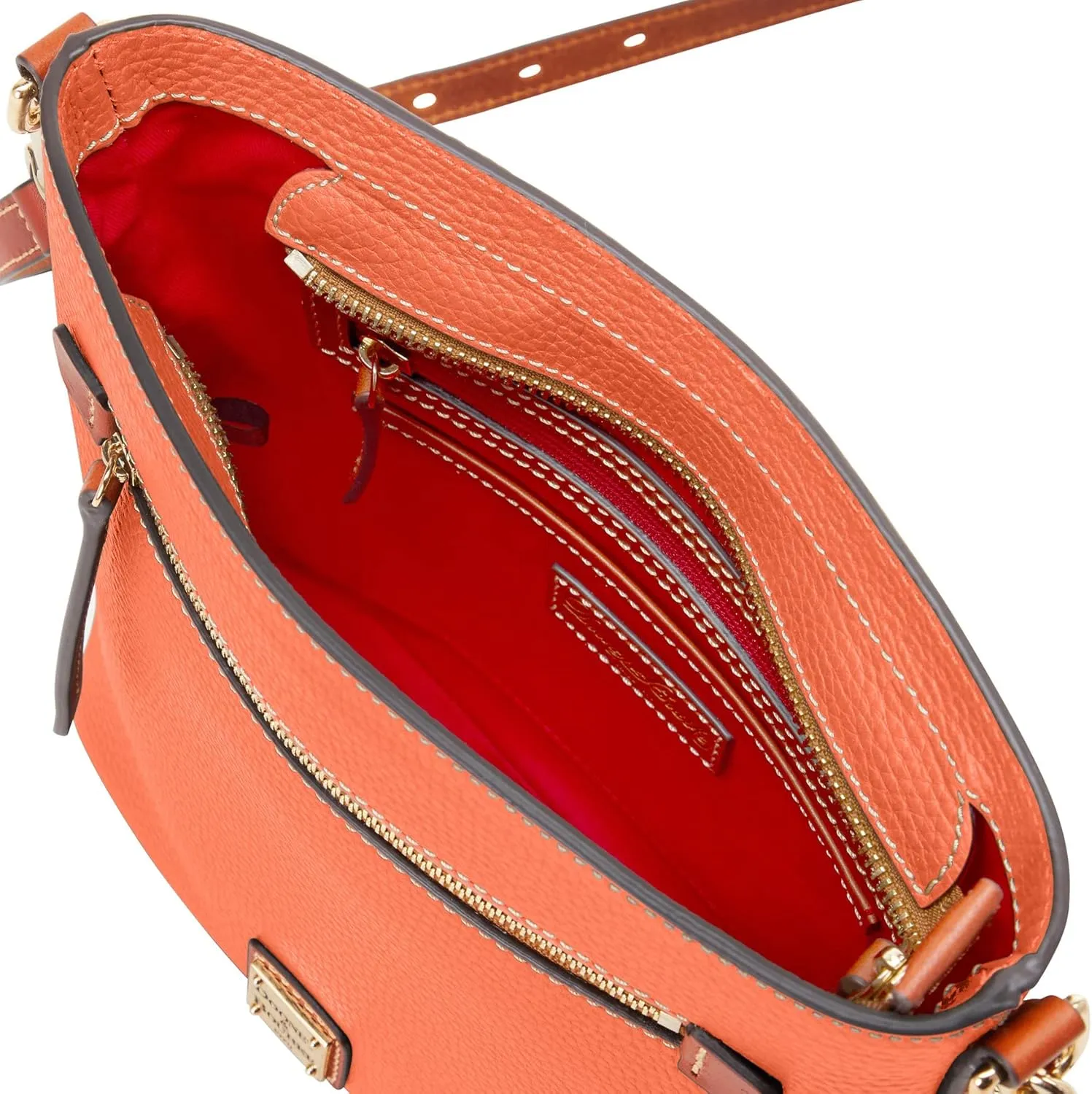Dooney & Bourke Crossbody Bags for Women, Pebble Grain Leather Crossbody Messenger Bag with Zipper