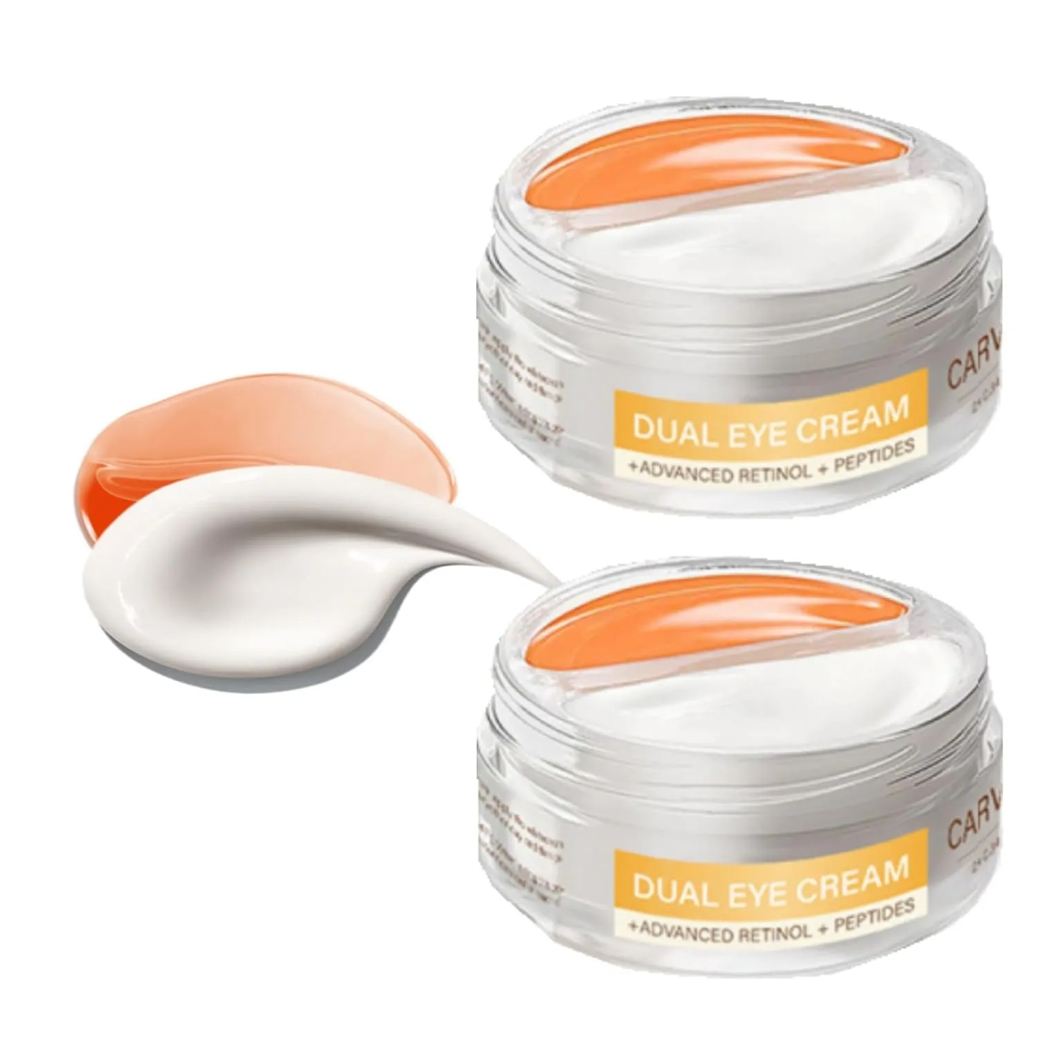 Dual Eye Cream with Advanced Retinol   Peptides   Caffeine, Dual Eye Cream Upper and Lower, Retinol Anti Aging Eye Cream, Instant Tightener for Tired Eyes (2pc)