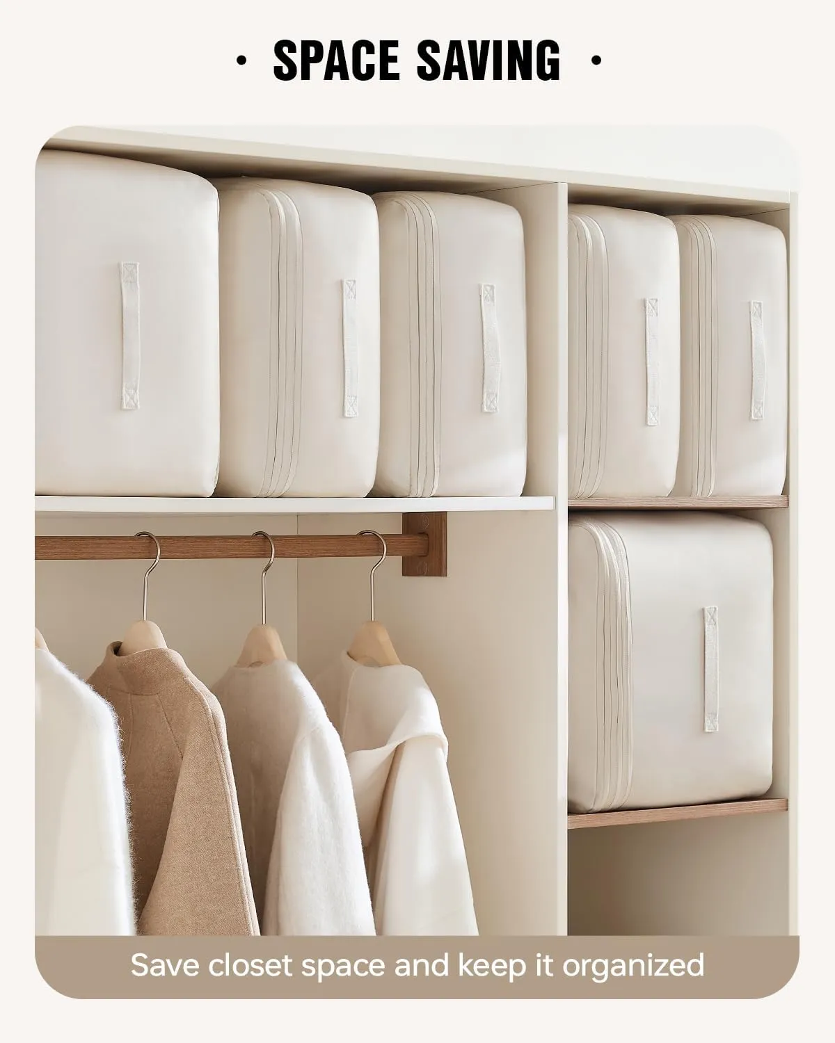 EACHY 3-Pack Comforter Storage Bag Blanket Storage Bags, Compression Bags for Blanket Comforter, Ultra Space Saving Self Compression Organizer